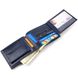 Фактурний стильний гаманець для чоловіків без застібки з натуральної шкіри горизонтального формату з тисненням CANPELLINI 21760 Синій 21760 фото 5