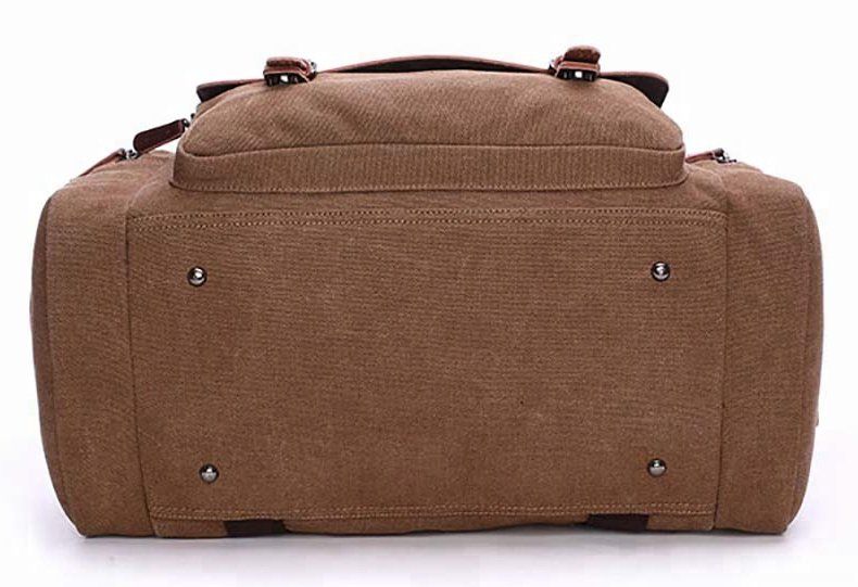 Дорожня сумка текстильна з кишенею Vintage 20193 Коричнева 46150 фото