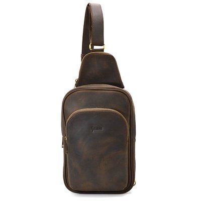 Люксовый слинг, кожаный рюкзак на одно плечо TARWA RC-0105-4lx RC-0105-4lx фото