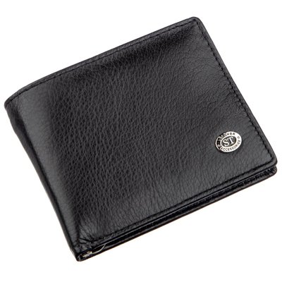 Компактный мужской кошелек с зажимом ST Leather 18837 Черный 18837 фото