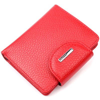 Зручний жіночий гаманець із зернистої натуральної шкіри KARYA 21125 Червоний 21125 фото