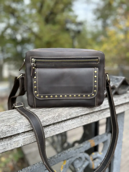 Жіноча шкіряна сумка через плече SGE WKR 001 brown коричнева WKR 001 brown фото