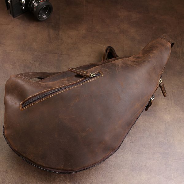 Шкіряна чоловіча вінтажна сумка через плече Vintage 20373 Коричневий 50084 фото