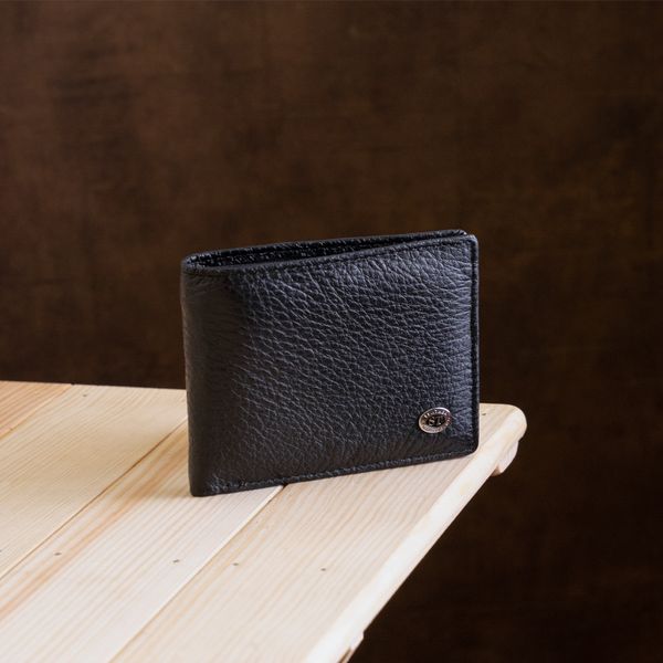 Компактний чоловічий гаманець з Затискачом ST Leather 18837 Чорний 18837 фото