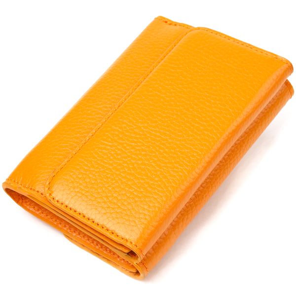 Яскравий гаманець для жінок із натуральної шкіри флотар CANPELLINI 21592 Жовтий 21592 фото