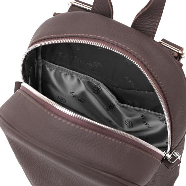 Стильний жіночий матовий рюкзак з натуральної шкіри Shvigel 16325 Коричневий 52463 фото