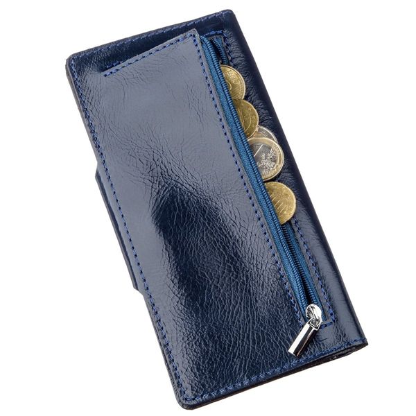 Бумажник унисекс вертикальный из кожи алькор на кнопках SHVIGEL 16174 Синий 16174 фото