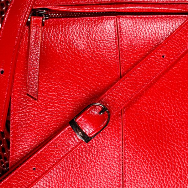 Ділова сумка з ручками KARYA 20875 шкіряна Червоний 52870 фото