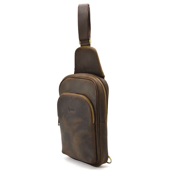 Люксовый слинг, кожаный рюкзак на одно плечо TARWA RC-0105-4lx RC-0105-4lx фото