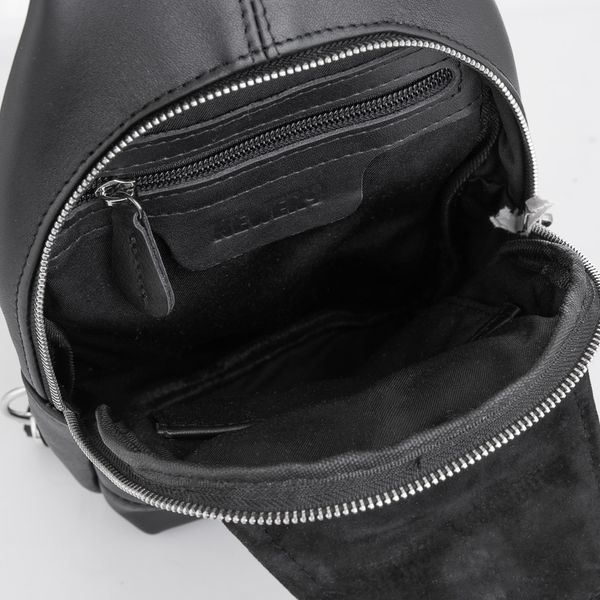 Чёрная кожаная сумка через плечо Newery N116GA N116GA фото