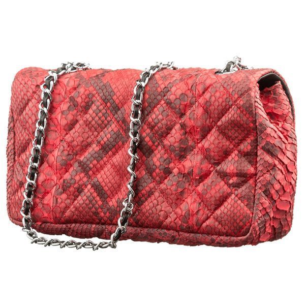Сумка женская SNAKE LEATHER 18503 из натуральной кожи питона Красная 18503 фото