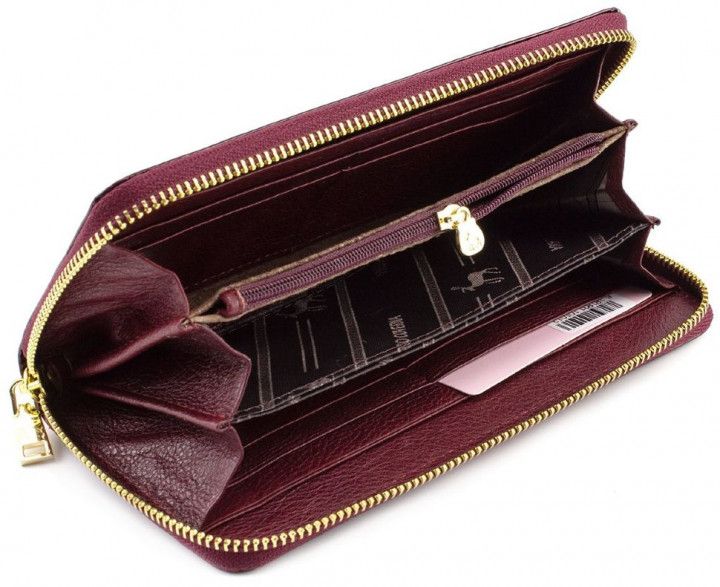 Бордовий лаковий гаманець на блискавки Marco Coverna 403-2500-4 403-2500-4 фото