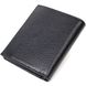 Невеликий чоловічий гаманець із натуральної зернистої шкіри без застібки BOND 21988 Чорний 21988 фото 2
