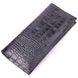 Стильний вертикальний гаманець із натуральної фактурної шкіри KARYA 21433 Чорний 21433 фото 1