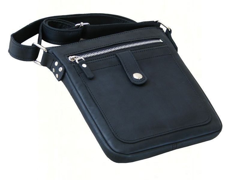 Мужская кожаная сумка планшет SGE PL 001 black черная PL 001 black фото