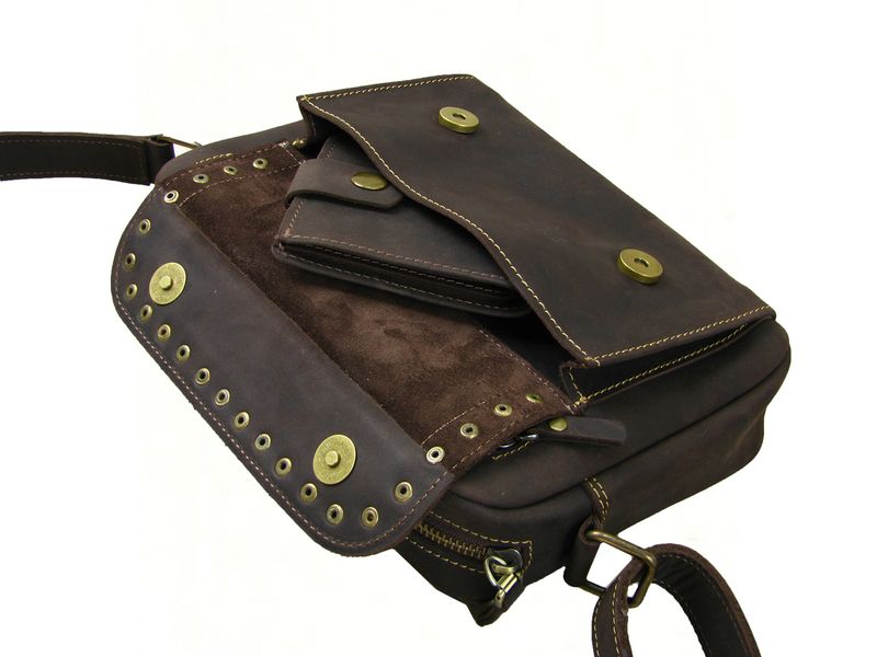 Жіноча шкіряна сумка через плече SGE WKR 001 brown коричнева WKR 001 brown фото