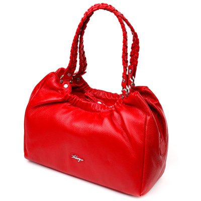 Яркая женская сумка с ручками KARYA 20843 кожаная Красный 20843 фото