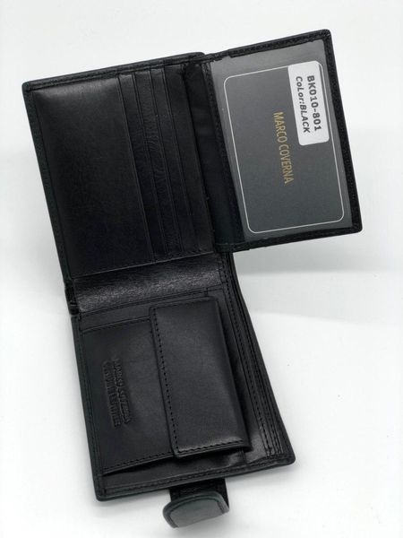 Чёрный кожаный портмоне Marco Coverna BK010-801A Black BK010-801A фото