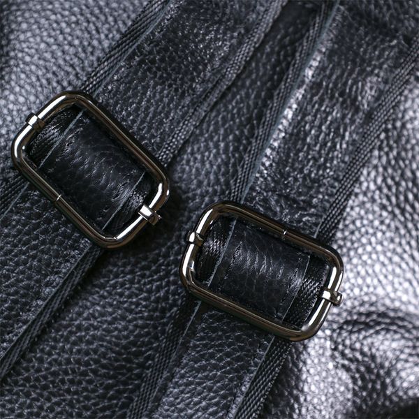 Шкіряний невеликий жіночий рюкзак Vintage 20675 Чорний 20675 фото