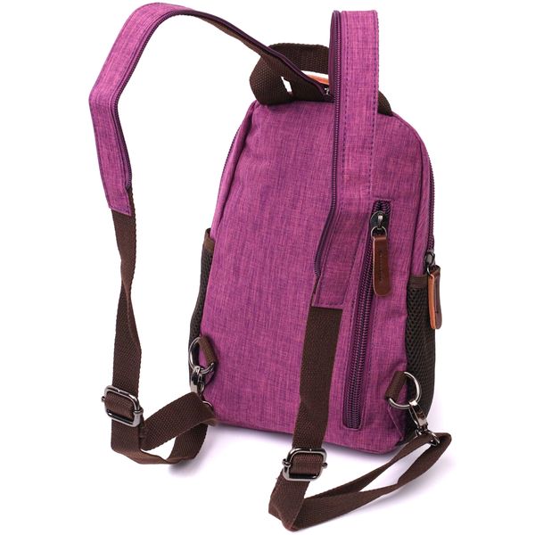 Модний рюкзак з поліестру з великою кількістю кишень Vintage 22147 Фіолетовий 56783 фото