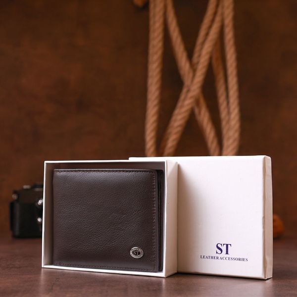Мужской кошелек ST Leather 18304 (ST159) кожаный Коричневый 18304 фото