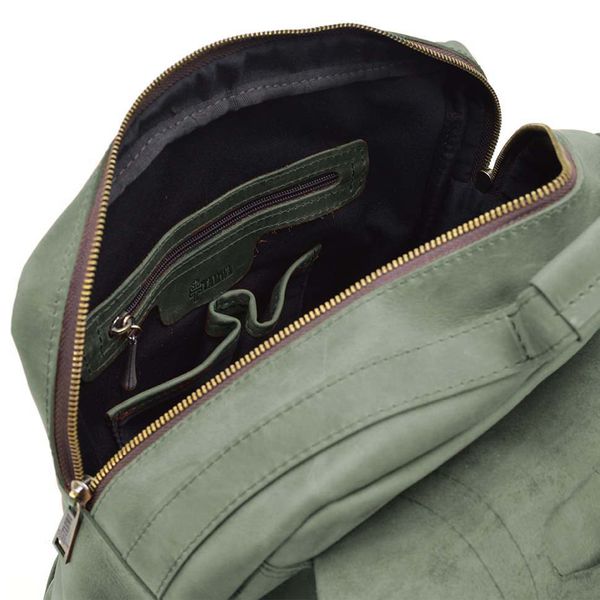 Сумка рюкзак для ноутбука з вінтажної шкіри TARWA RE-3420-3md зелена RE-3420-3md фото