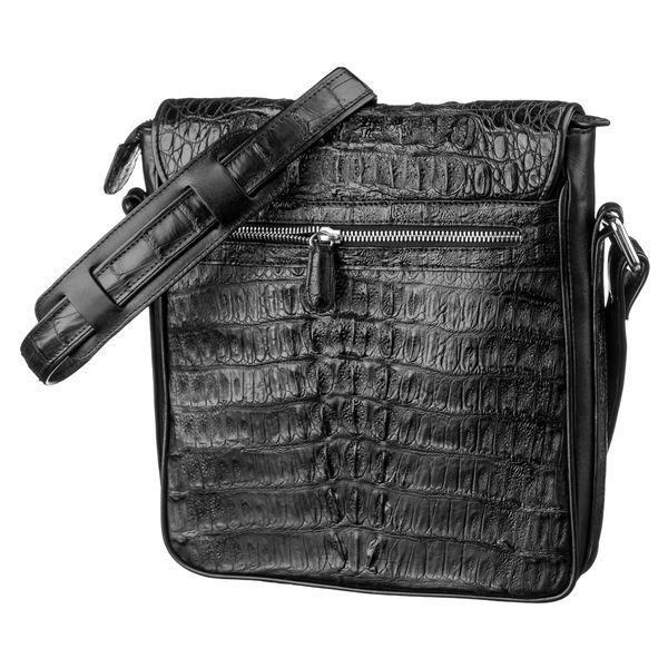 Сумка чоловіча CROCODILE LEATHER 18021 з натуральної шкіри крокодила Чорна 18021 фото