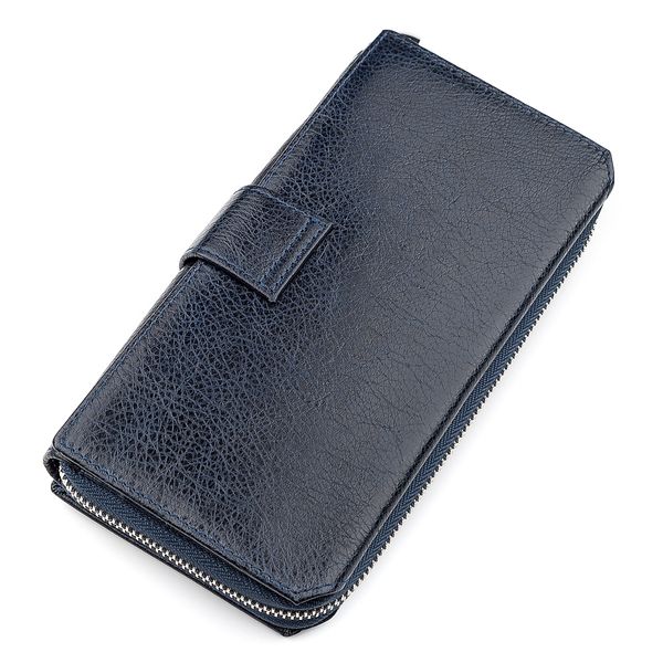 Чоловічий гаманець ST Leather 18454 (ST128) шкіряний Синій 18454 фото