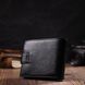 Чоловічий компактний горизонтальний гаманець із натуральної шкіри флотар BOND 22006 Чорний 22006 фото 9