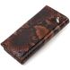 Лакований жіночий гаманець із фактурної натуральної шкіри з тисненням під змію CANPELLINI 21711 Коричневий 21711 фото 2