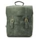 Сумка рюкзак для ноутбука з вінтажної шкіри TARWA RE-3420-3md зелена RE-3420-3md фото 6