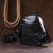 Шкіряний невеликий жіночий рюкзак Vintage 20675 Чорний 20675 фото 2