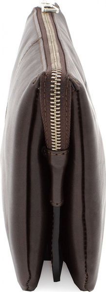 Чоловічий шкіряний великий клатч коричневого кольору Grande Pelle 705620 705620 фото