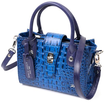 Миниатюрная женская сумка с ручками KARYA 20894 кожаная Синий 20894 фото