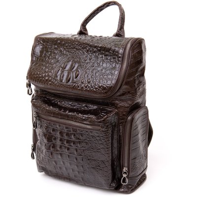 Рюкзак под рептилию кожаный Vintage 20430 Коричневый 48868 фото
