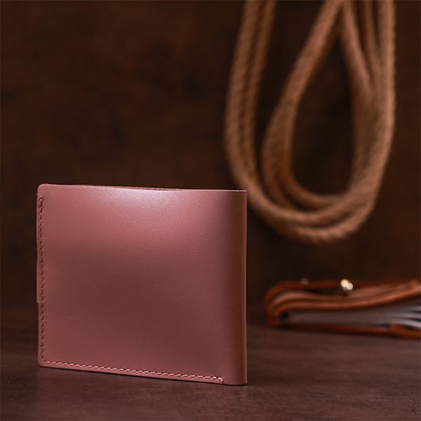 Горизонтальне жіноче портмоне із натуральної шкіри Shvigel 16446 Рожевий 16446 фото