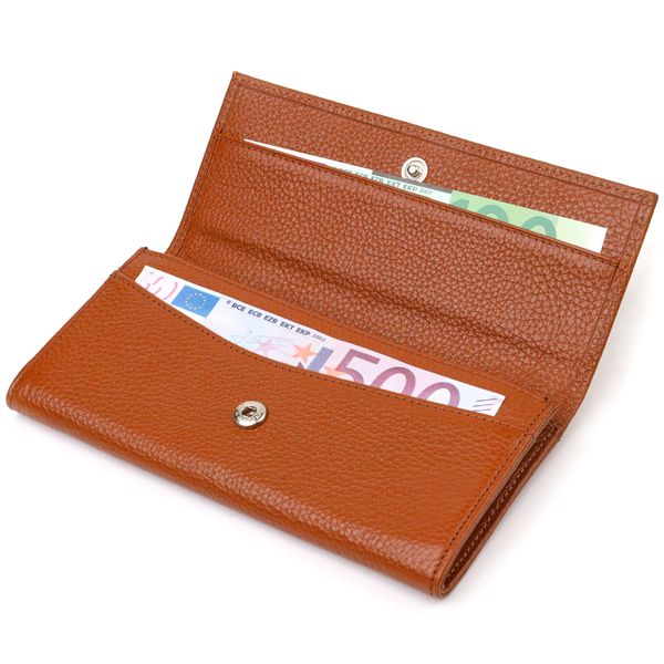 Надійний жіночий гаманець із натуральної зернистої шкіри CANPELLINI 21712 Коричневий 21712 фото