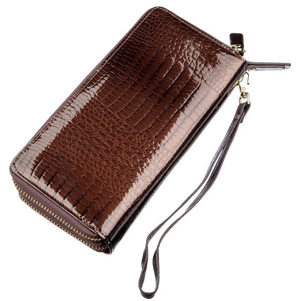 Женский лаковый клатч ST Leather 18908 Коричневый 18908 фото