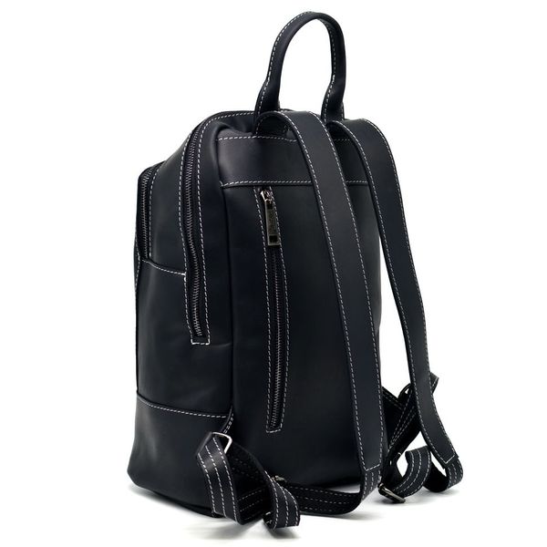 Жіночий чорний шкіряний рюкзак TARWA RA-2008-3md середнього розміру RA-2008-3md фото