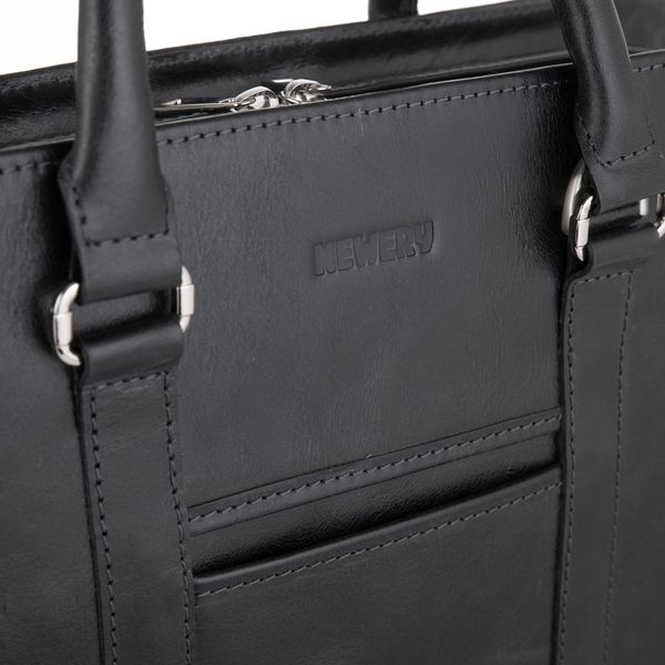 Чорна каркасна сумка з незвичайною шкіри Newery N1992NA N1992NA фото