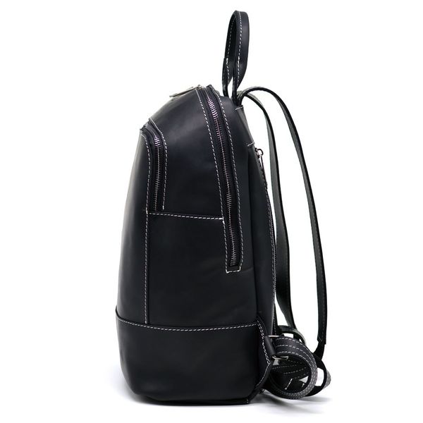 Жіночий чорний шкіряний рюкзак TARWA RA-2008-3md середнього розміру RA-2008-3md фото