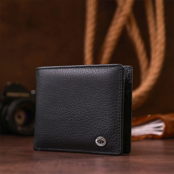 Мужской купюрник ST Leather 18305 (ST159) кожаный Черный 18305 фото
