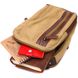 Цікава чоловіча сумка через плече із щільного текстилю Vintage 22194 Пісочний 56828 фото 6