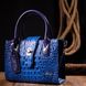 Мініатюрна сумка жіноча з ручками KARYA 20894 шкіряна Синій 20894 фото 8