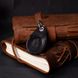 Кожаный брелок-держатель для Apple AirTag GRANDE PELLE 11616 Черный 56423 фото 3