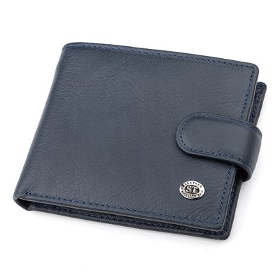 Чоловічий гаманець ST Leather 18306 (ST104) натуральна шкіра Синій 18306 фото