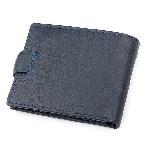 Мужской бумажник ST Leather 18306 (ST104) натуральная кожа Синий 18306 фото