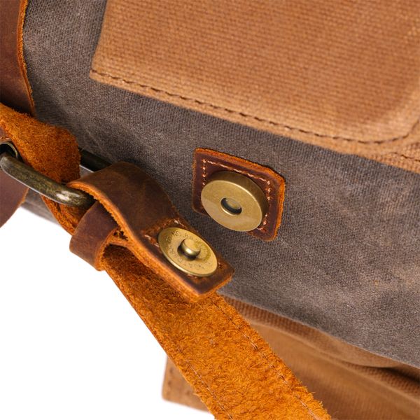 Рюкзак с боковыми карманами canvas Vintage 20112 Светло-серый 20112 фото