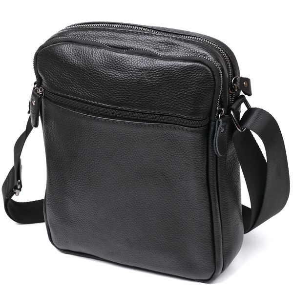 Добротная кожаная мужская сумка Vintage 20677 Черный 20677 фото