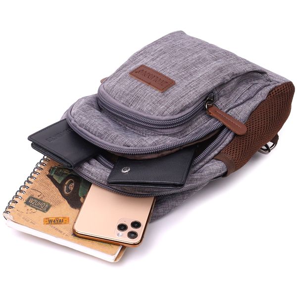 Современный рюкзак из полиэстера с большим количеством карманов Vintage 22149 Серый 56785 фото